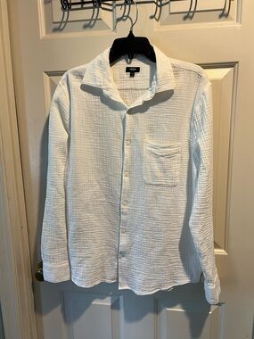 Express White Textured Shirt